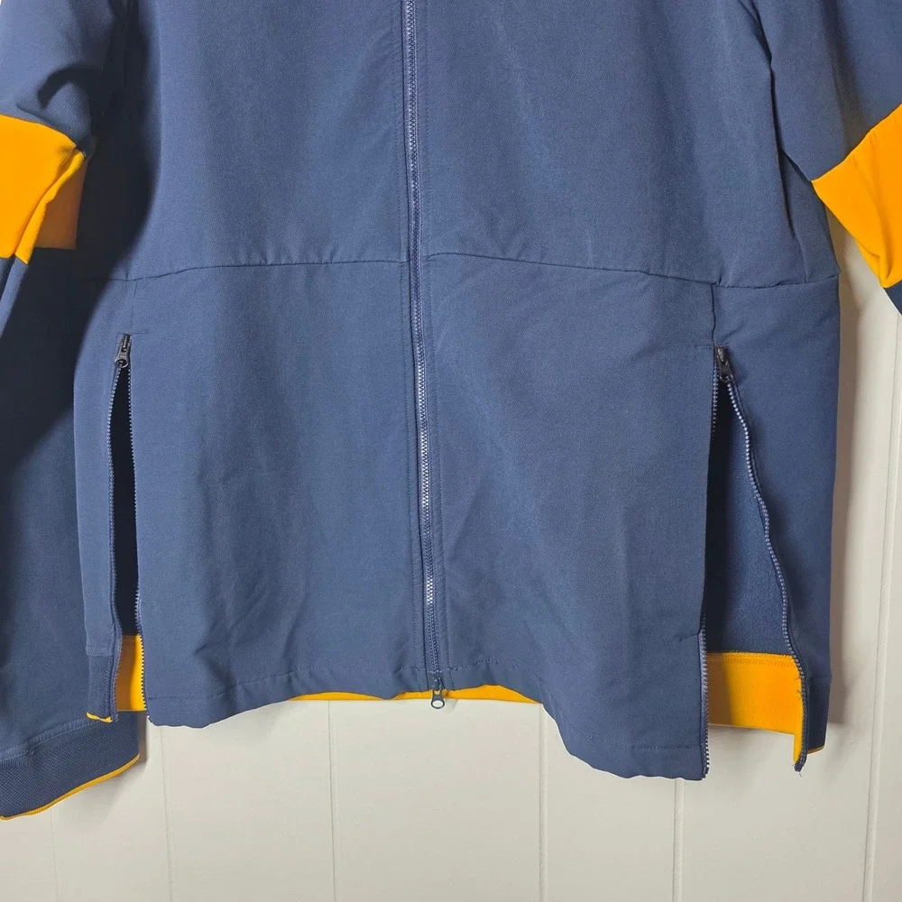 Nike Dri-FIT Full Zip Training Jacket Mens Medium Navy Blue Yellow 928010-451